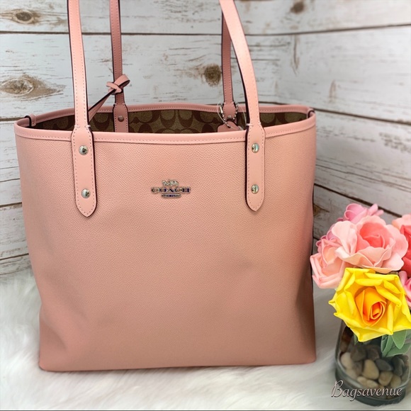 Coach petal Khaki reversible city signature tote - Picture 6 of 8